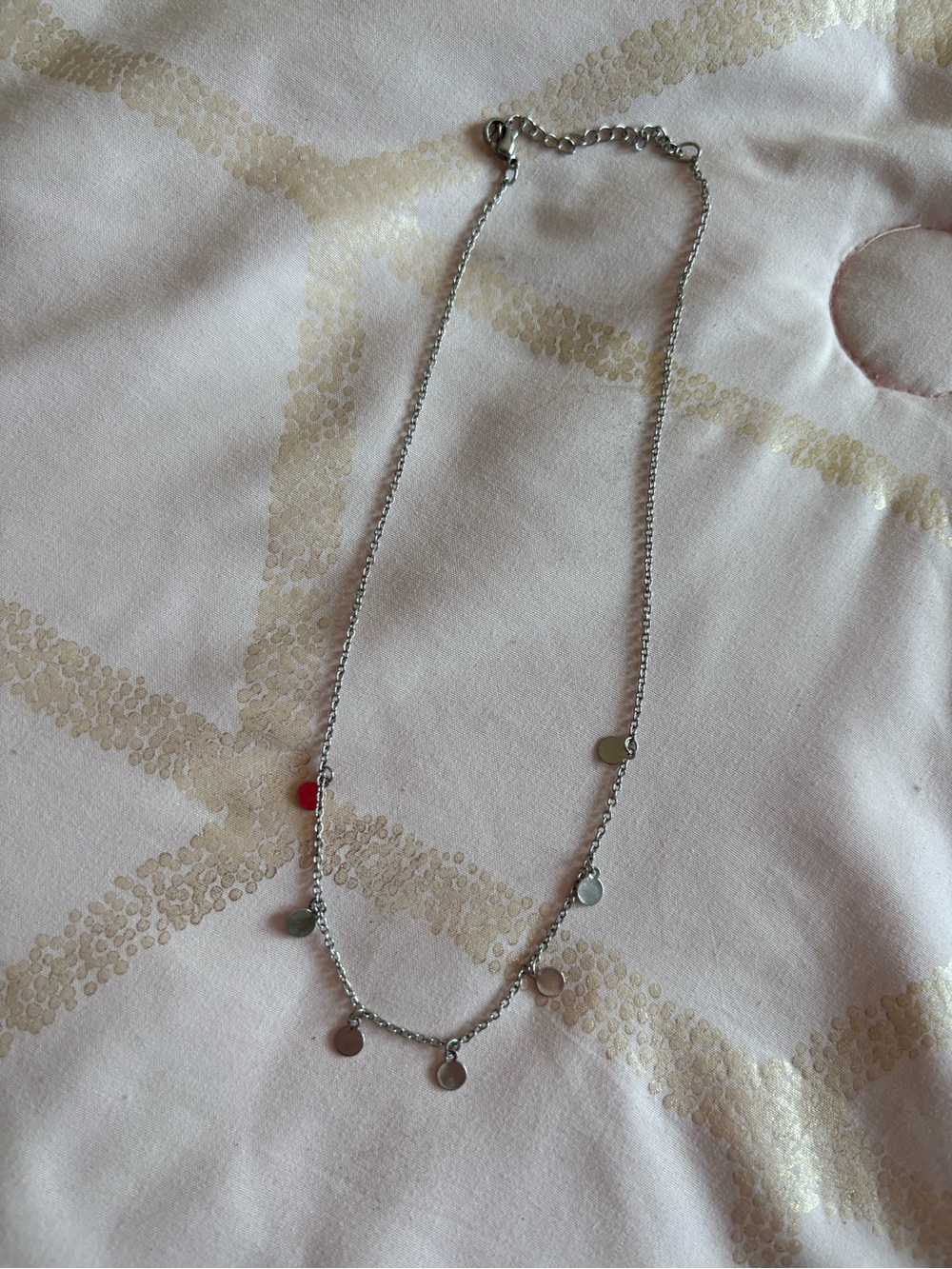 Brandy Melville Delicate Silver Disc Charm Necklace